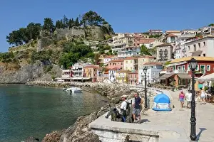 Vacation Village Prints: Parga, Greece - 17 May 2022: the touristic village of Parga on Greece