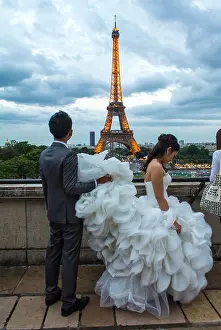 Vacationers Prints: Paris, Eiffel Tower, France, Chinese Wedding