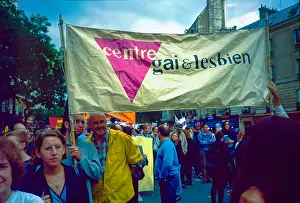 Discrimination Prints: Paris, France, Gay Activists from LGBT Center of Paris