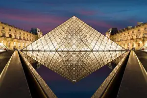 Paris, France - May 7, 2016: The Louvre Museum is one of the world's largest museums and a historic monument. A central landmark of Paris, France. Par