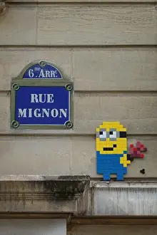 Dekoration Prints: Paris, Rue Mignon, Invader