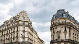 Boulevard Prints: Paris, typical building in the Marais, in the center