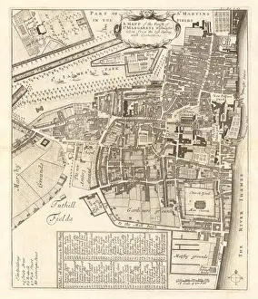 The Parish of St Margaret's, Westminster. St James's Park. STOW/STRYPE, 1720 map