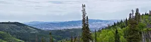 Snowboard Prints: Park City, Empress Pass views of Panoramic Landscape along the Wasatch Front Rocky Mountains