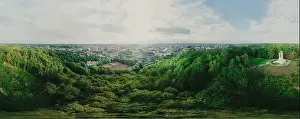 Lithuanian Prints: Park on the hill in Vilnius city