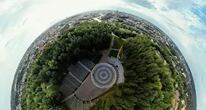 Lithuanian Prints: Park on the hill in Vilnius city