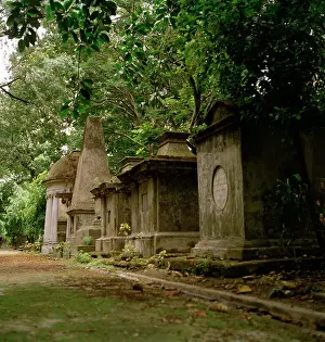 Kolkata Prints: Park Street Cemetery in Kolkata Calcutta in West Bengal in India in South Asia