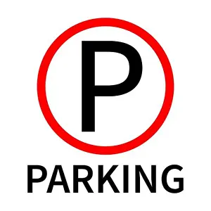 Parking Area Prints: Parking Sign board vector illustration