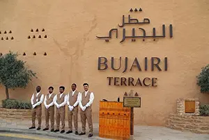 Arabian Peninsula Prints: Parking staff at Bujairi Terrace in Riyadh