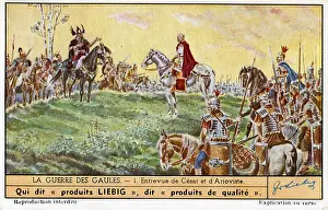 Ancient Civilizations Prints: Parlay between Julius Caesar and Ariovistus