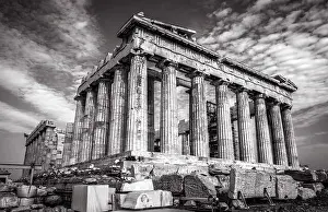 Hellenistic Prints: Parthenon in black and white, Athens