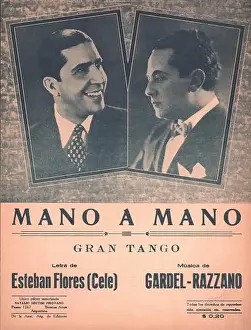 Printed Music Prints: Partitura musical del tango Mano a mano