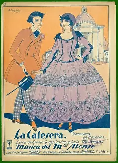 Printed Music Prints: Partitura musical de la zarzuela La Calesera, de Francisco Alonso. Año 1925
