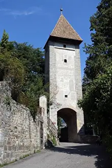 Meran Prints: Passeier Gate, historical city gate, Merano, South Tyrol, Italy