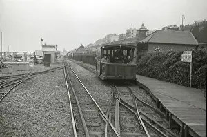 Brighton Prints: A passing place on the Volks Electric railway Brighton