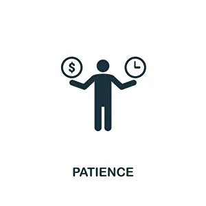 Patience Prints: Patience creative icon. Simple element illustration