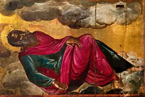 Tourist Spot Prints: Patmos, GreeceThe Monastery of Saint John the Theologian The cave of St