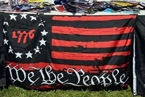 Northeastern Prints: A patriotic We the People American constitution political flag on sale in Metaline Falls