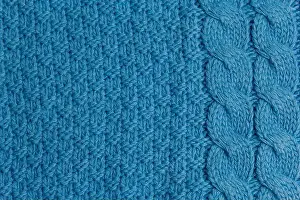 Pigtails Prints: Pattern of colorful knitted sweaters closeup