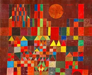 Paul Klee, Castle and Sun, abstract painting in oil on canvas, 1928
