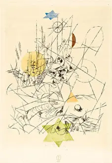 Lithographs Prints: Paul Klee, Hope and Destruction, (Zerstörung und Hoffnung), print, 1916