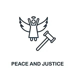 Graphic Element Prints: Peace And Justice outline icon