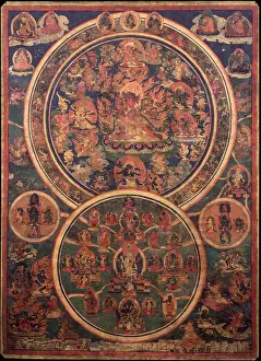 Afterlife Prints: The Peaceful and Wrathful Deities of the Bardo refer to figures in Tibetan Buddhism