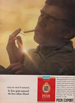 Magazine Advert Prints: Peer Export Filter cigarettes vintage advertisement Peer Export publicite
