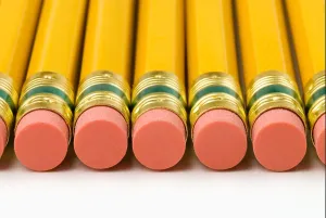 Studious Prints: Pencil erasers in a row