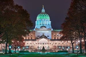 Trees Collection: Pennsylvania State Capitol in Harrisburg, Pennsylvania, USA