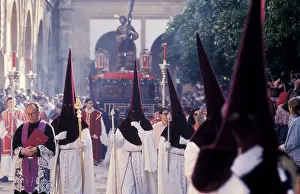 Holy Week Prints: People in Hoods Semana Santa Cordoba Andalucia Holy Week Andalusia Spain