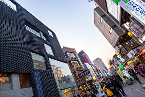 Seoul Prints: People in a pedestrian street in Insa-dong, Insadong-gil, Jongno-gu, Seoul, South Korea