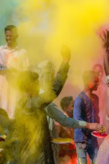 Sari Prints: people of rural areas are celebrating holi festival in Punjab, Pakistan