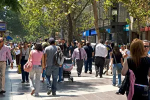 Capitol Prints: People walking on the Paseo Ahumada in Santiago Chile