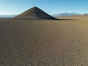En Route Prints: Perfectly shaped Cono de Arita in the Salar de Arizaro in the morning - Exploring the Argentinian highlands called Puna