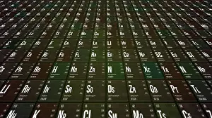 Particles Prints: Periodic Table Of Elements Background