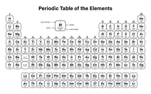 Periodic Table of the Elements Vector Illustration - shows atomic number