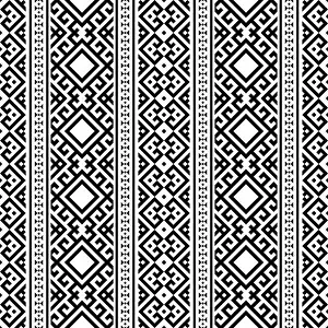 Lace Prints: persian pattern motif texture background in black white color