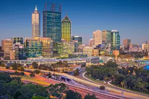Perth. Cityscape image of Perth skyline, Australia during sunset
