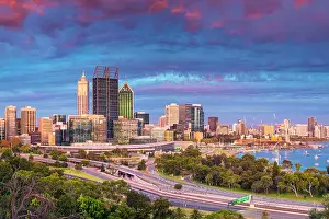 Perth. Cityscape image of Perth skyline, Australia during sunset
