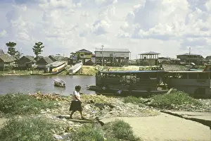Amazon Rainforest Prints: Peru Iquitos township built on Nanay river bank 2004