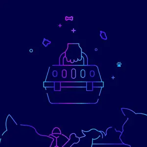 Related Prints: Pet Carrier Vector Line Illustration