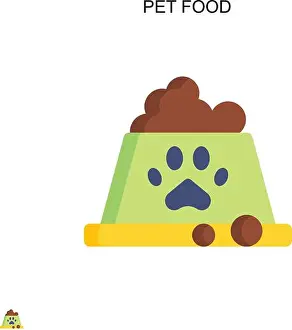 Terrier Prints: Pet food Simple vector icon. Illustration symbol design template for web mobile UI element