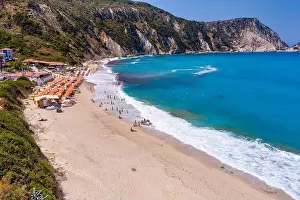 Cephalonia Prints: Petani Beach in Kefalonia features turquoise waters