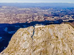 High Top Prints: Petar II Petrovic-Njegos mausoleum on the top of mount Lovchen in Montenegro