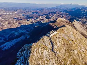 High Top Prints: Petar II Petrovic-Njegos mausoleum on the top of mount Lovchen in Montenegro