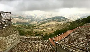 Roof Tiles Prints: Petralia Soprana, Sicily
