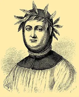 Mann Prints: Petrarca, Petrarch, the English name for Francesco Petrarca (1304-1374)