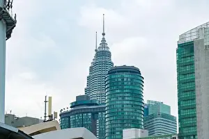 Petronas Prints: Petronas Twin Tower Tallest Skyscrapers Building with Cityscape in Malaysia
