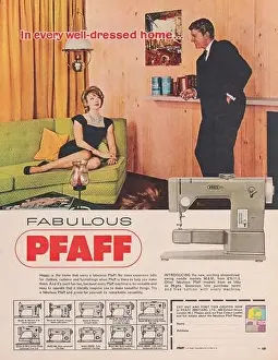 Housewives Prints: Pfaff sewing machine vintage paper advertisement advert 1970s 1980s